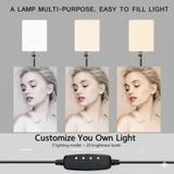 LED Photography Light Selfie Lights Conference Lighting Photo Studio Lamp With Scissor Arm Stand For Zoom YouTube Live Streaming