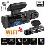 1080P WIFI Dual camera Dash Cam for cars, Front And Inside, car camera with IR Night Vision, Loop Recording, wide angle Car DVR Came