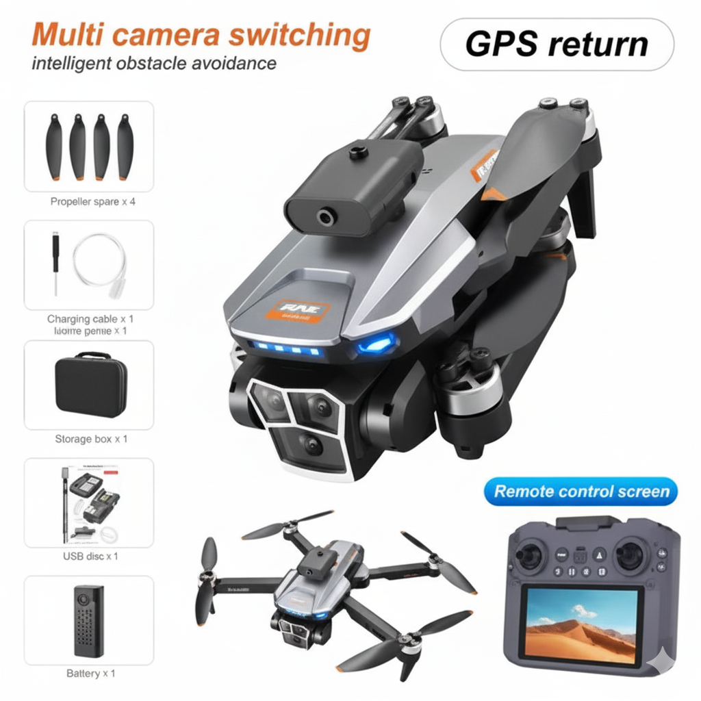 2025 S158 GPS Return Drone Screen Control Folding 8K HD Camera 5G Brushless Motor Optical Flow Positioning RC Quadcopter RC Toy