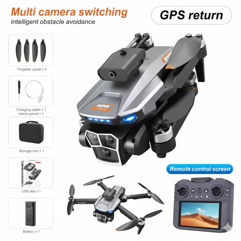 2025 S158 GPS Return Drone Screen Control Folding 8K HD Camera 5G Brushless Motor Optical Flow Positioning RC Quadcopter RC Toy