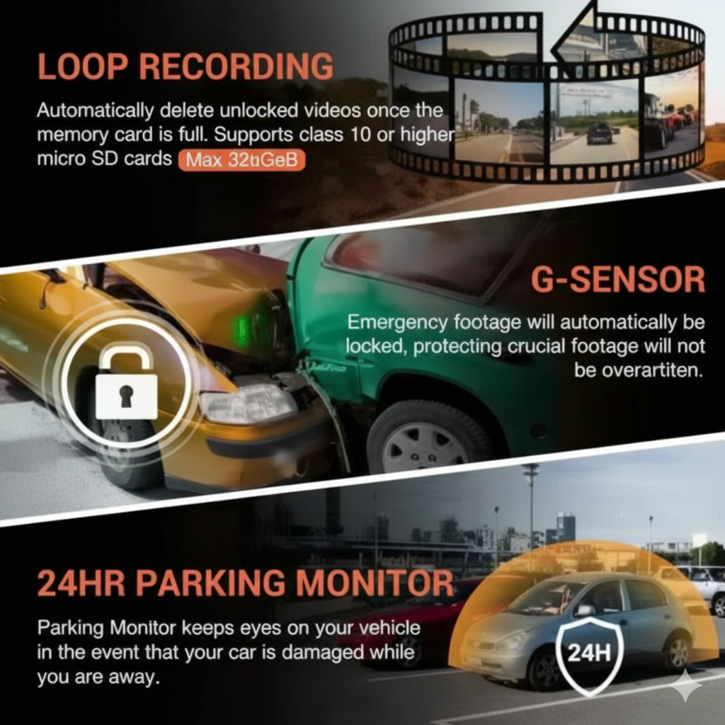 1080P WIFI Dual camera Dash Cam for cars, Front And Inside, car camera with IR Night Vision, Loop Recording, wide angle Car DVR Came