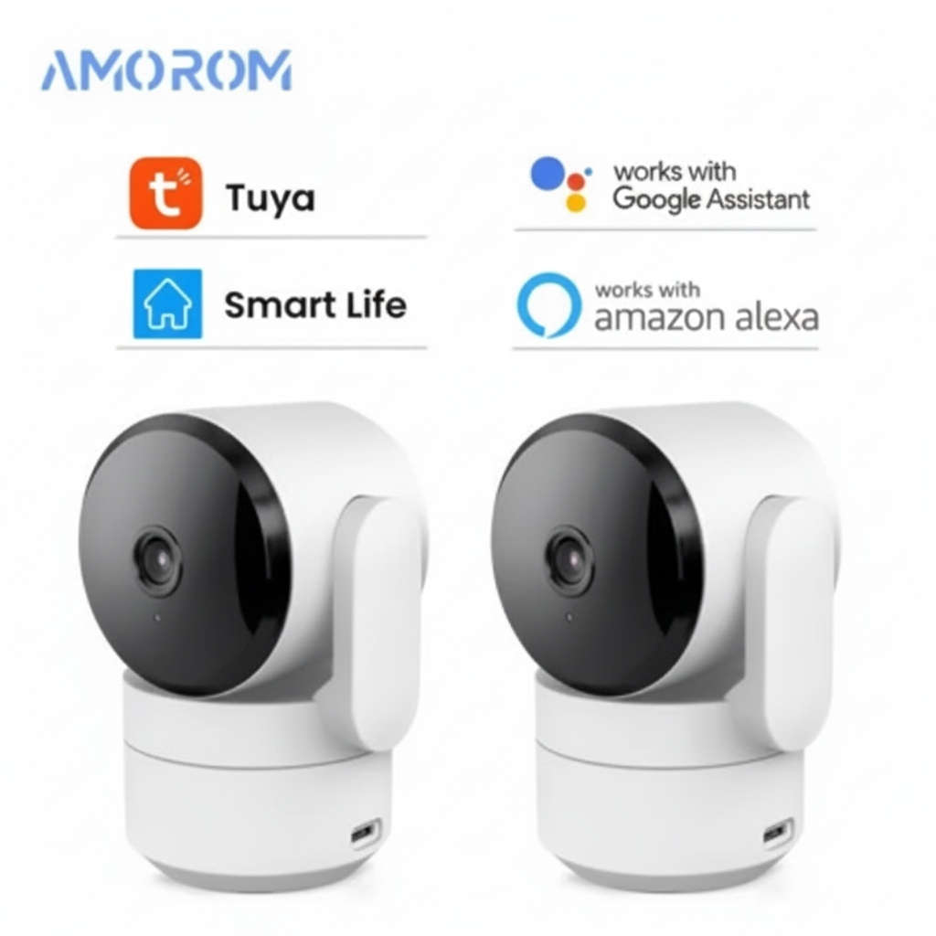 Tuya 1080P Wifi Camera Indoor 360 PTZ Pet Baby Monitor IR Night Vision Ai Detect P2P Surveillance IP Cameras with Google Alexa