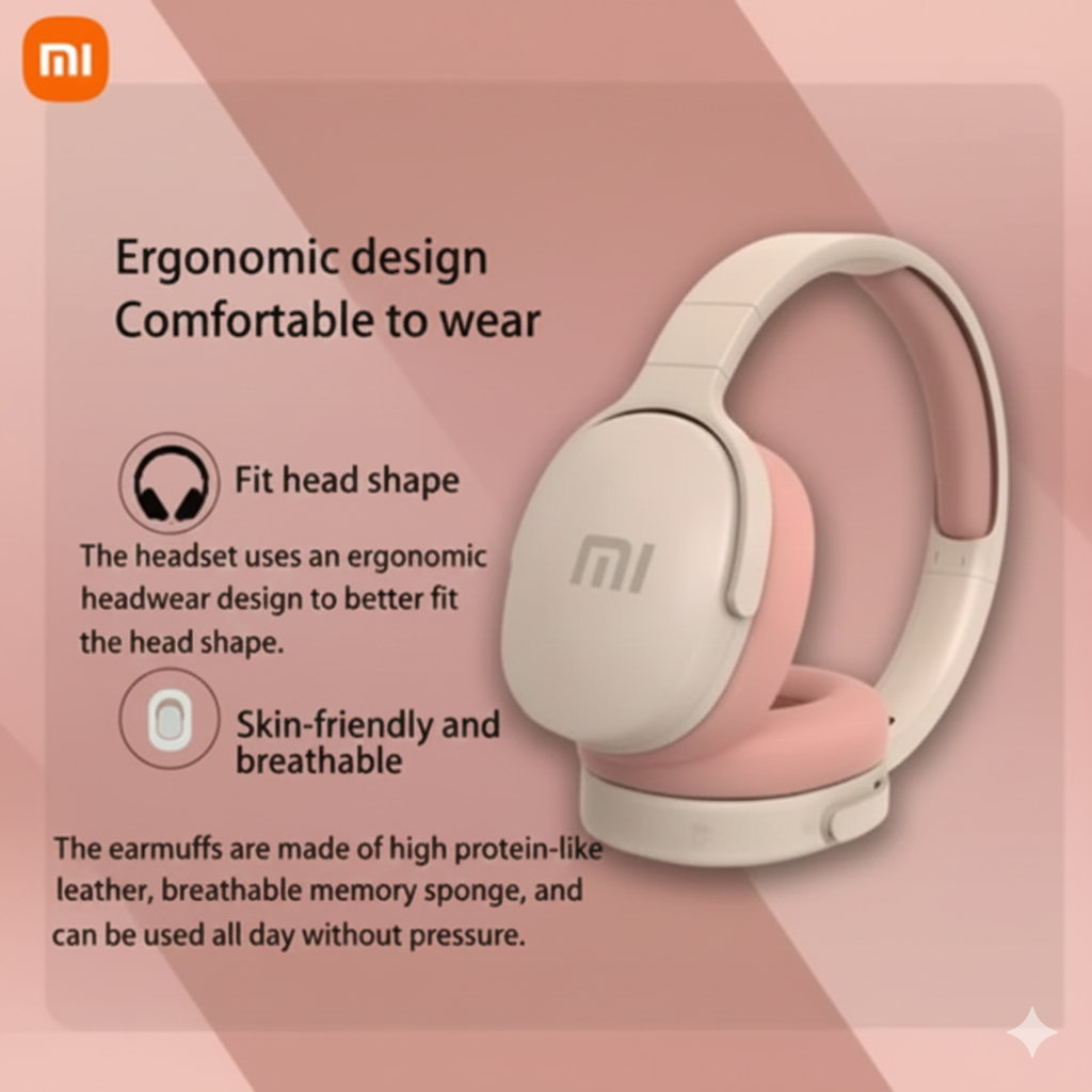 Xiaomi NEW Wireless Headphones Bluetooth 5.3 Earphone Stereo HIFI Headset Game Earbuds Lightweight with Mic For Samsung Iphone