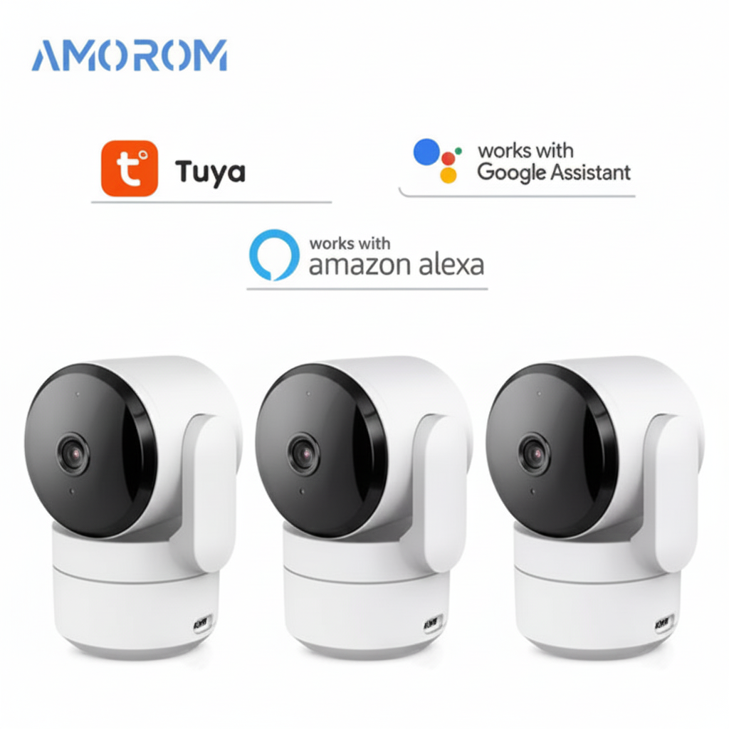 Tuya 1080P Wifi Camera Indoor 360 PTZ Pet Baby Monitor IR Night Vision Ai Detect P2P Surveillance IP Cameras with Google Alexa