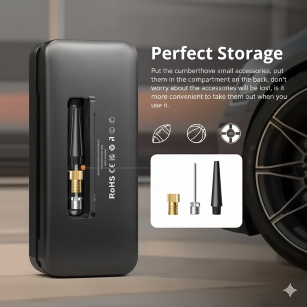 CARSUN Portable Tire Inflator Rechargeable Electric Inflator For Car Bicycle Digital Air Compressor Football Ball Inflator Pump