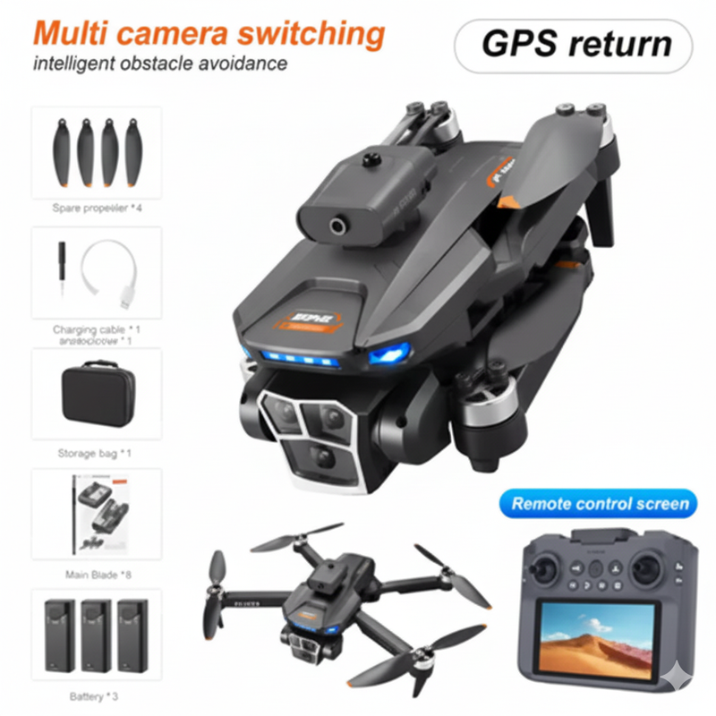 2025 S158 GPS Return Drone Screen Control Folding 8K HD Camera 5G Brushless Motor Optical Flow Positioning RC Quadcopter RC Toy