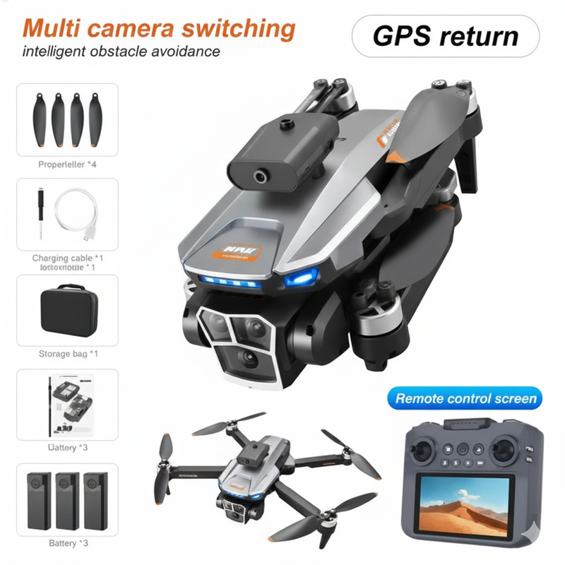 2025 S158 GPS Return Drone Screen Control Folding 8K HD Camera 5G Brushless Motor Optical Flow Positioning RC Quadcopter RC Toy