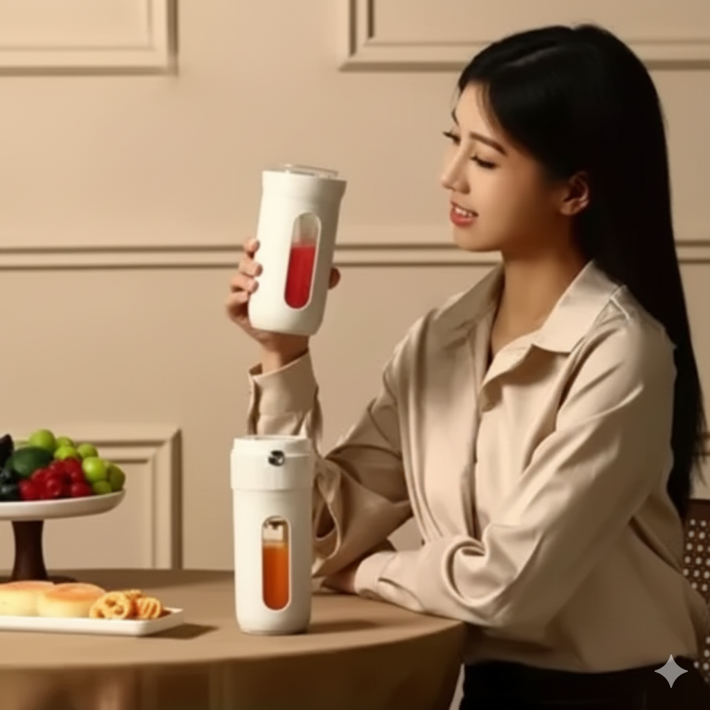 4/10 Blades Electric Portable Blender 350ML Juicer Fruit Mixers USB Rechargeable Smoothie Juicer Cup Squeezer Juice Maker