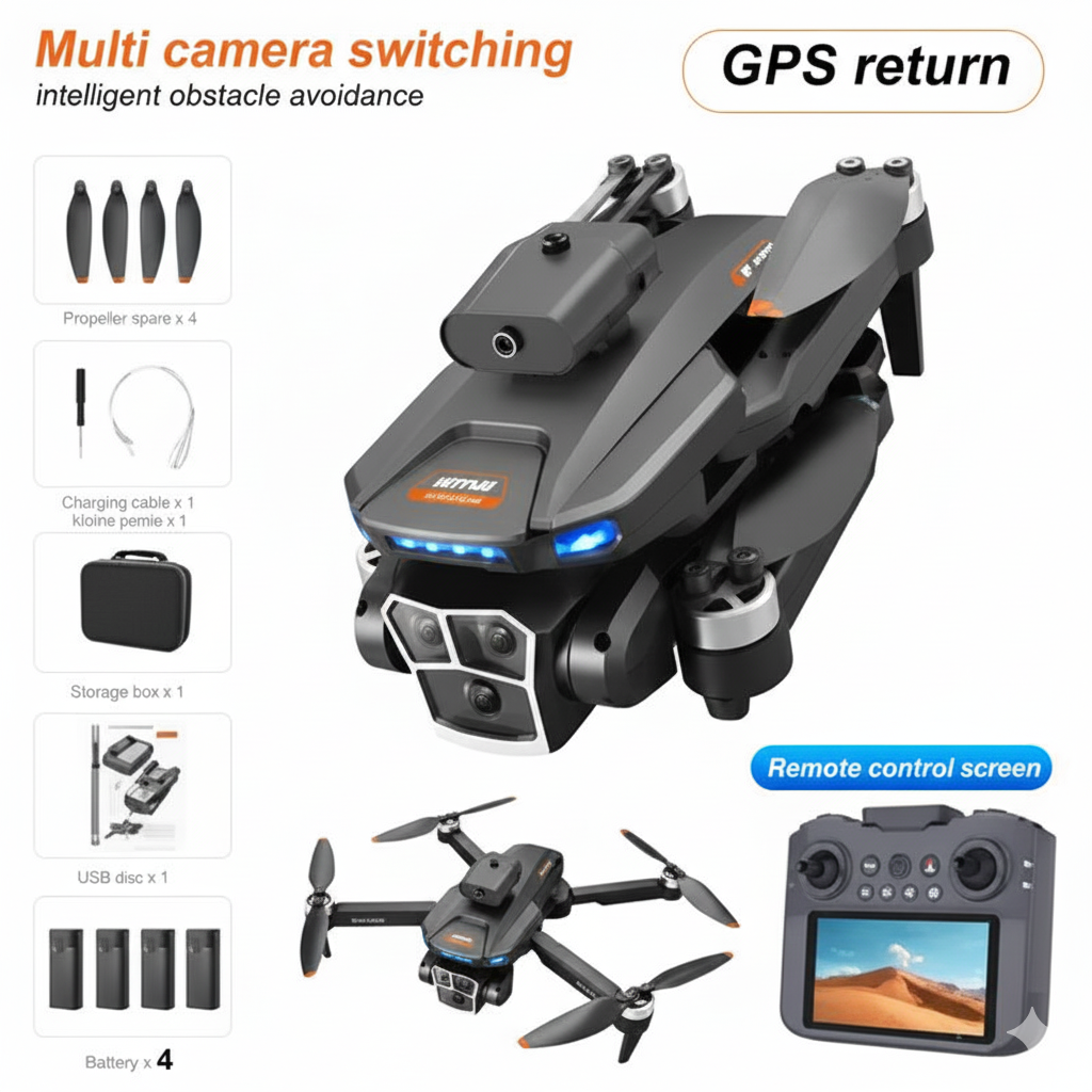 2025 S158 GPS Return Drone Screen Control Folding 8K HD Camera 5G Brushless Motor Optical Flow Positioning RC Quadcopter RC Toy