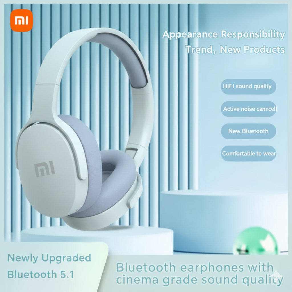 Xiaomi NEW Wireless Headphones Bluetooth 5.3 Earphone Stereo HIFI Headset Game Earbuds Lightweight with Mic For Samsung Iphone