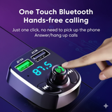 LED MP3 Car Bluetooth FM Hands-Free Bluetooth-compaitable 5.0 Transmitter 3.1A QC3.0 PD Type C Dual USB Car Charger