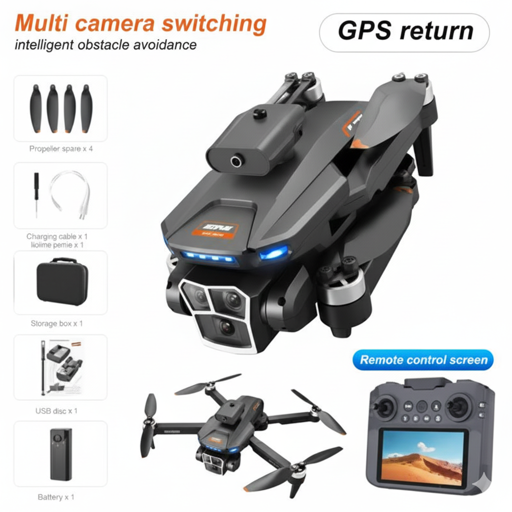 2025 S158 GPS Return Drone Screen Control Folding 8K HD Camera 5G Brushless Motor Optical Flow Positioning RC Quadcopter RC Toy