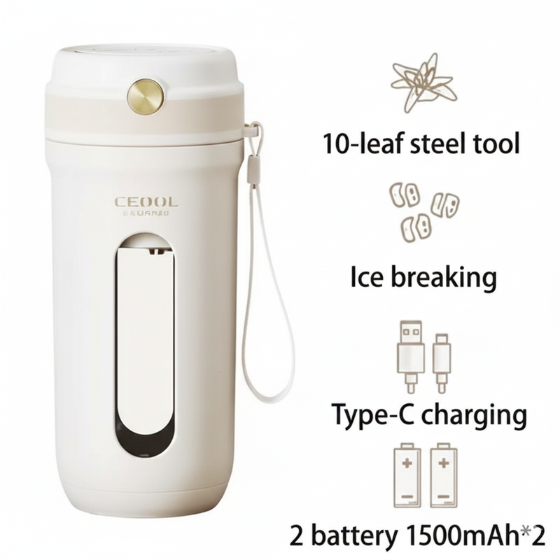 4/10 Blades Electric Portable Blender 350ML Juicer Fruit Mixers USB Rechargeable Smoothie Juicer Cup Squeezer Juice Maker