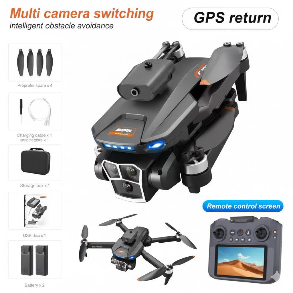 2025 S158 GPS Return Drone Screen Control Folding 8K HD Camera 5G Brushless Motor Optical Flow Positioning RC Quadcopter RC Toy
