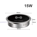 Desk Embeded Wireless Charger for iPhone 11 X Samsung S10 Xiaomi mi 9 Table Office 15W 10W 7.5W Qi Fast Pad Phone Charger 3.0