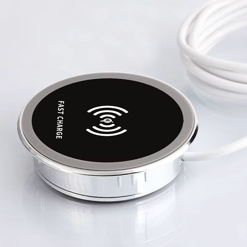 Desk Embeded Wireless Charger for iPhone 11 X Samsung S10 Xiaomi mi 9 Table Office 15W 10W 7.5W Qi Fast Pad Phone Charger 3.0