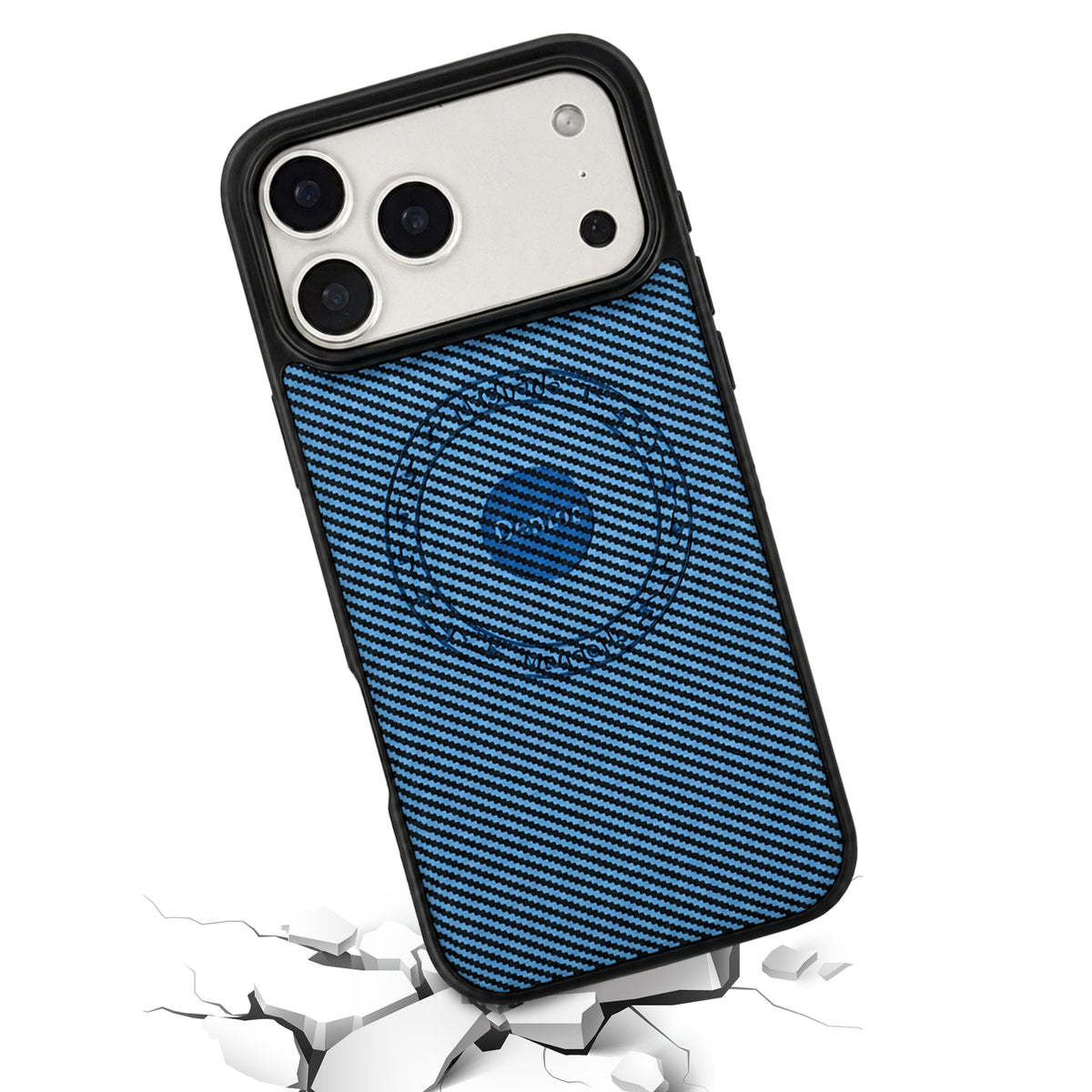 Carbon Fiber PU Leather Magnetic Phone Case | A15