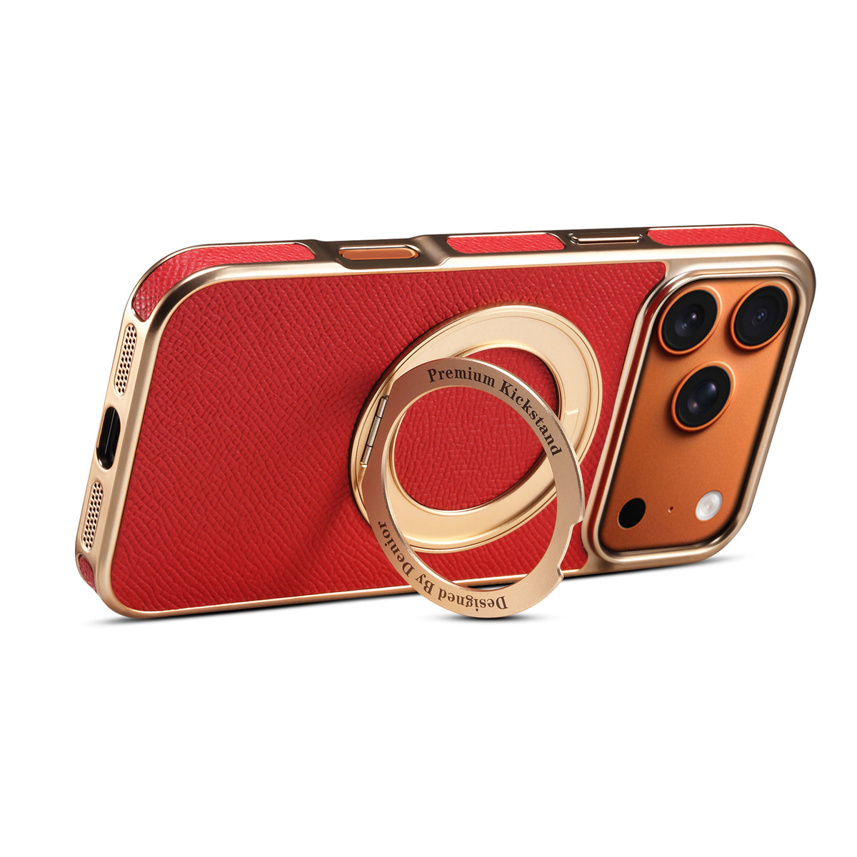 Top-Grain Cowhide Leather Case with Rotatable Kickstand | A23+1