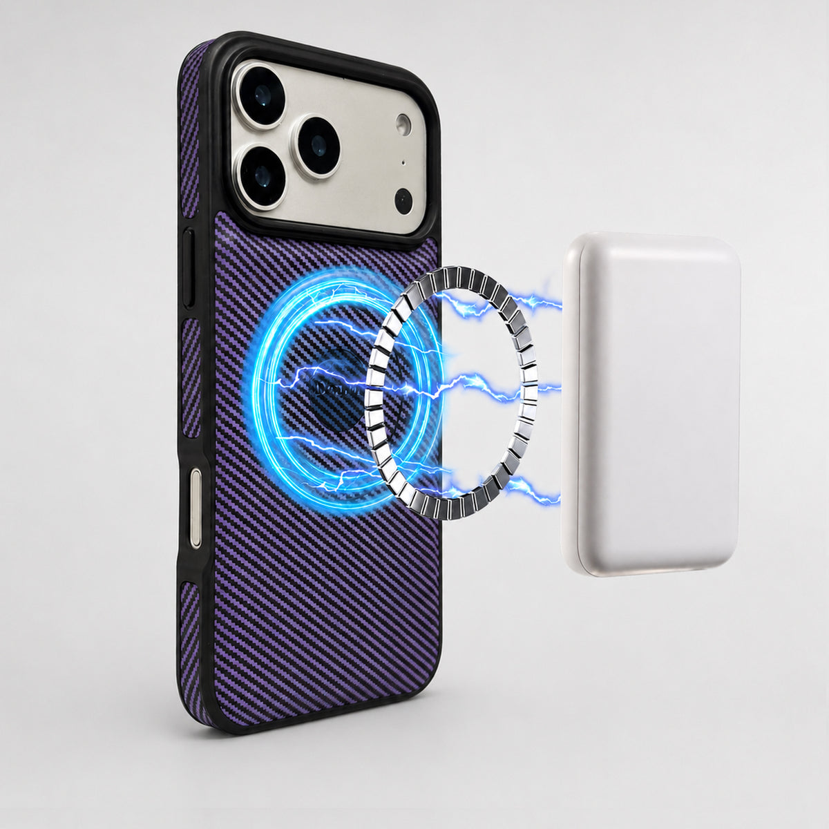 Carbon Fiber PU Leather Magnetic Phone Case | A15