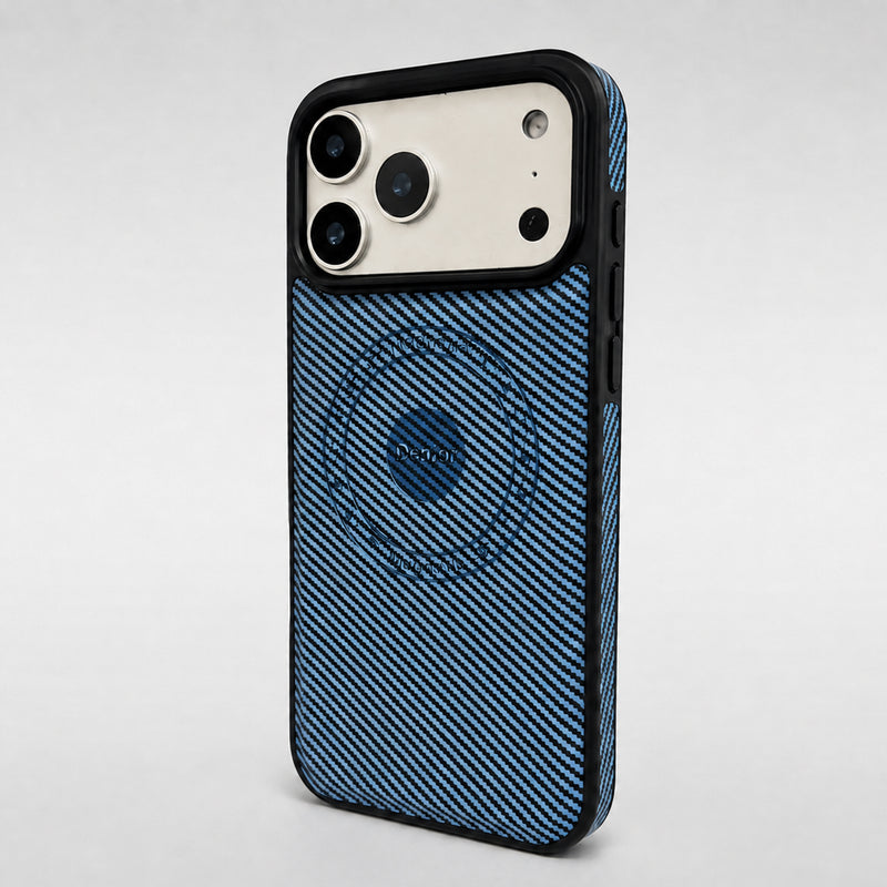 Carbon Fiber PU Leather Magnetic Phone Case | A15