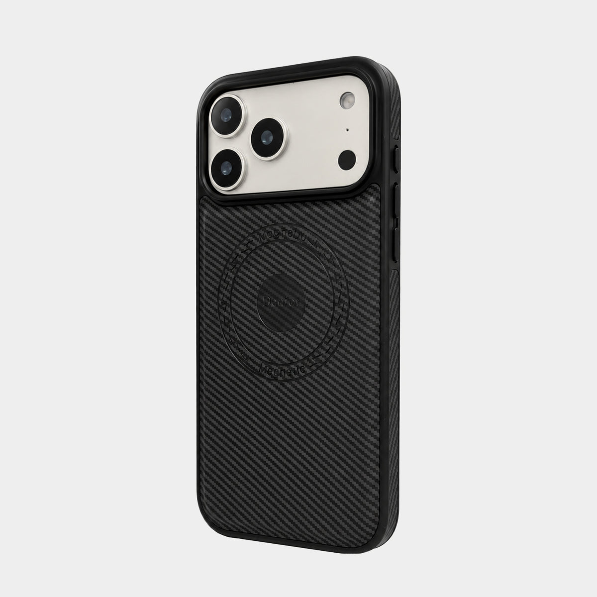 Carbon Fiber PU Leather Magnetic Phone Case | A15