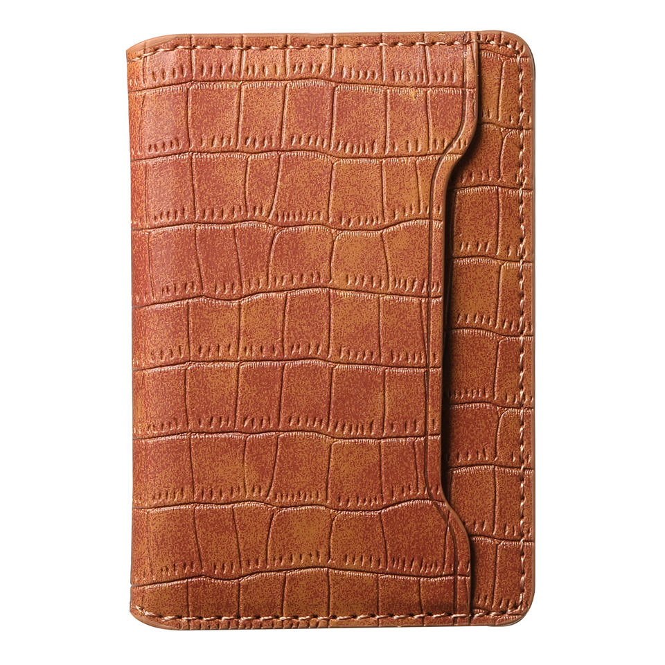 V03 Adhesive Phone Card Holder - Crocodile Pattern