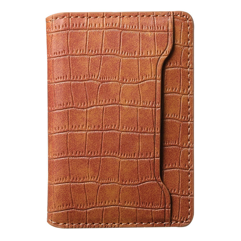 V03 Adhesive Phone Card Holder - Crocodile Pattern