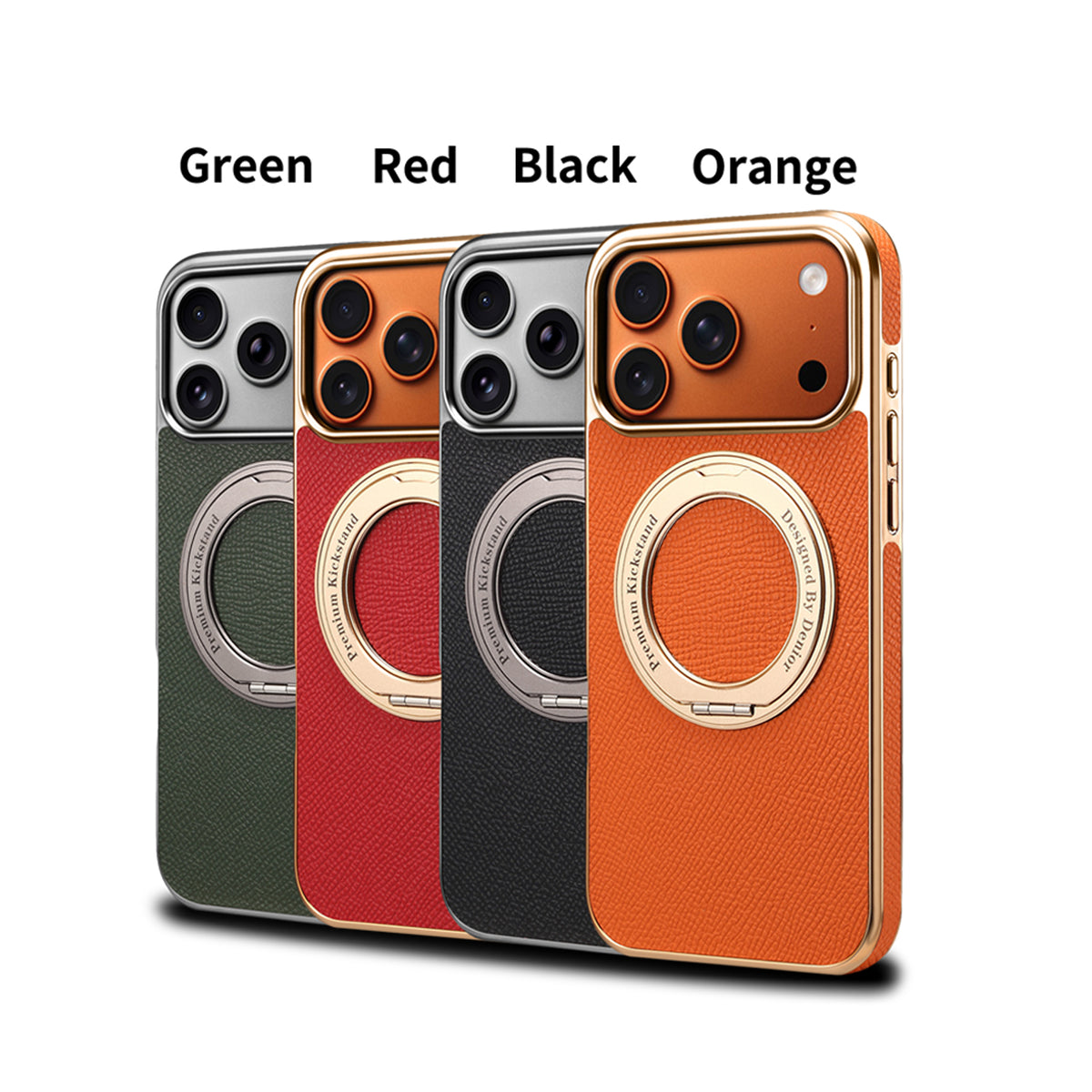 Top-Grain Cowhide Leather Case with Rotatable Kickstand | A23+1