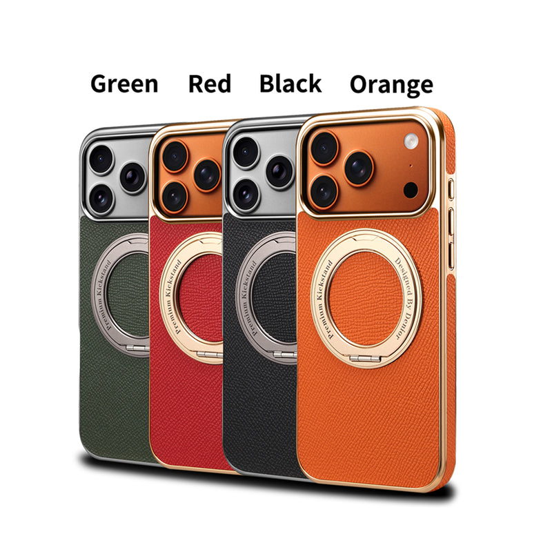 Top-Grain Cowhide Leather Case with Rotatable Kickstand | A23+1