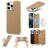 Litchi-Grain Genuine Leather Magnetic Half Cover Case | A20