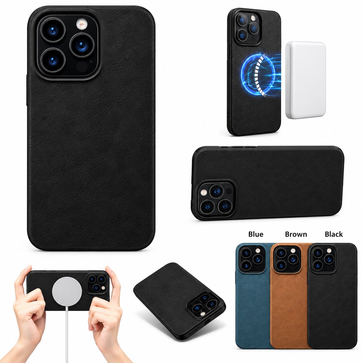 PU Leather Half Cover Magnetic Phone Case | A21