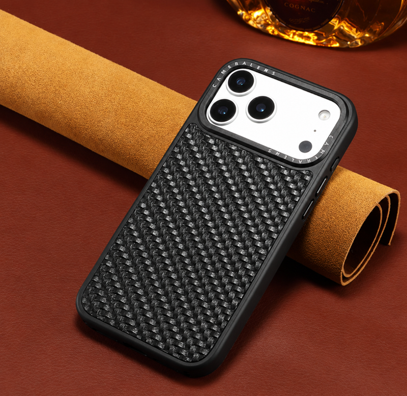 Woven Twill Cowhide Leather Magnetic Case | A26