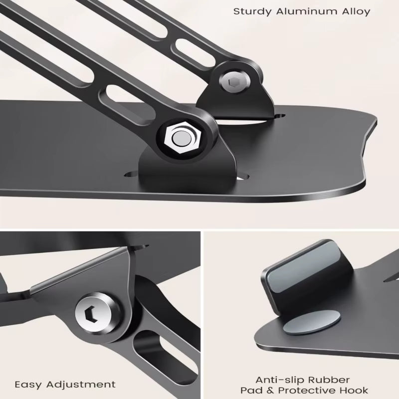 Phone Tablet Stand Adjustable Aluminum Alloy laptop Tablet up to 17 "Laptop Portable Folding stand Cooling stand support