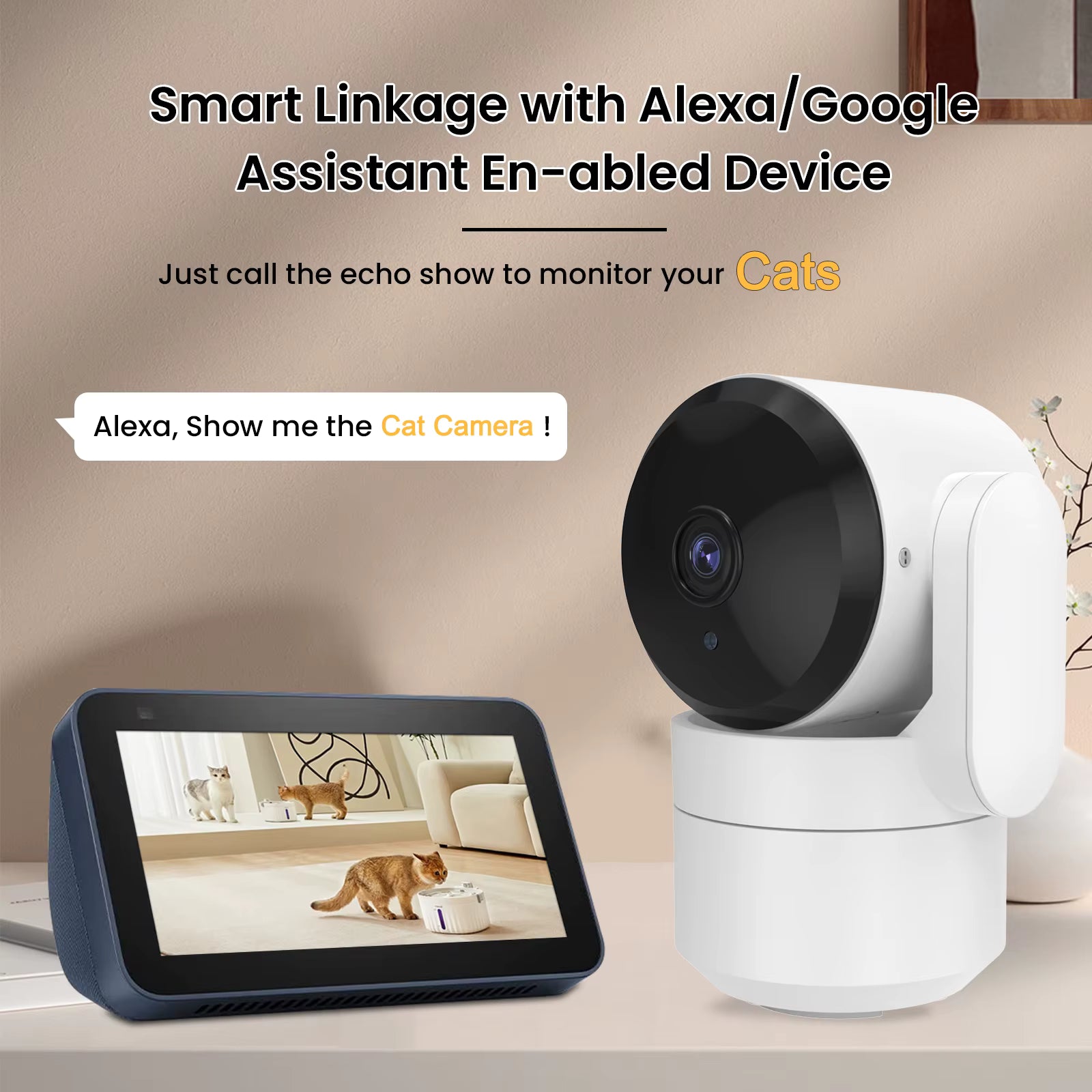 Tuya 1080P Wifi Camera Indoor 360 PTZ Pet Baby Monitor IR Night Vision Ai Detect P2P Surveillance IP Cameras with Google Alexa