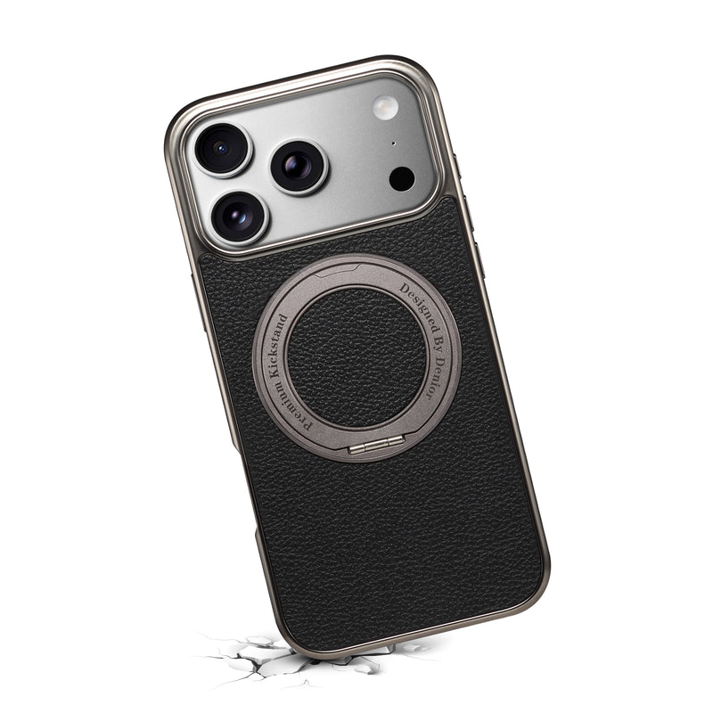 Lychee PU Leather Case with Rotatable Kickstand | A25+2L