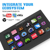 HAISEEN Visual Stream Deck Keyboard LCD Button 15Key Live Content Creation Controller Customizable Windows Mac OS Android iOS