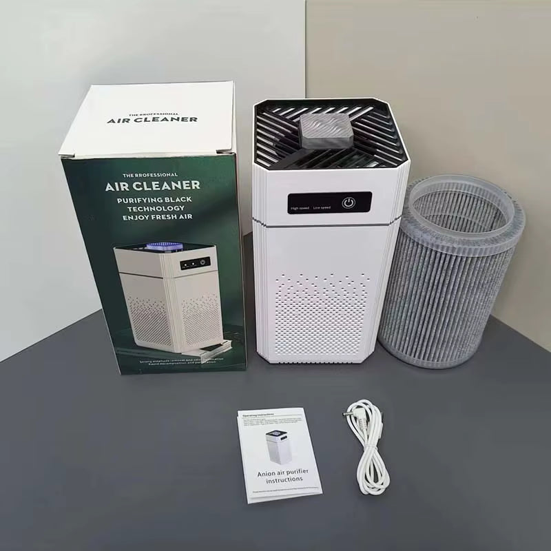 Professional home air purifier for removing formaldehyde odor and releasing negative ions, suitable for home and office use