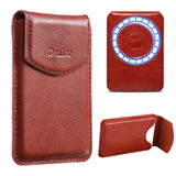 V14 Magnetic Card Holder with Flap - Genuine Leather