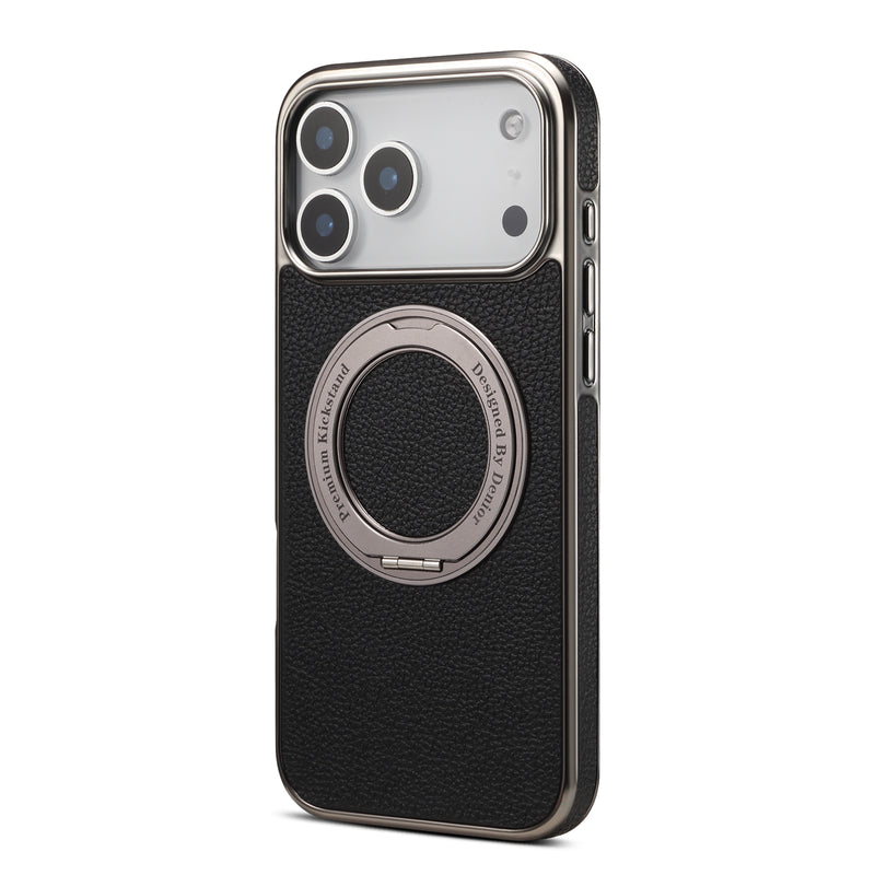 Lychee PU Leather Case with Rotatable Kickstand | A25+2L
