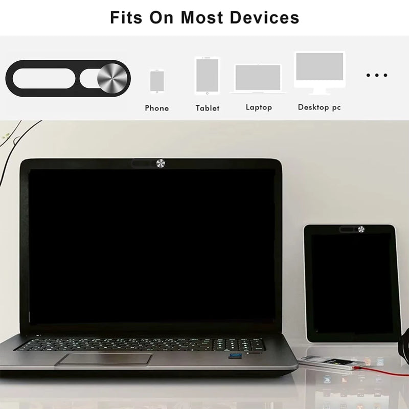 1-2Pcs Black Webcam Cover for IPhone Anti-hacker Shutter Privacy Protection Slide Shield Anti-peep for SmartPhone Laptop Camera
