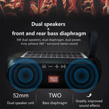 TG182 Solar with flashlight speaker Outdoor Bluetooth speaker 10W USB portable wireless support TF card FM radio assisted input