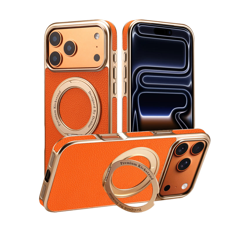 Lychee PU Leather Case with Rotatable Kickstand | A25+2L