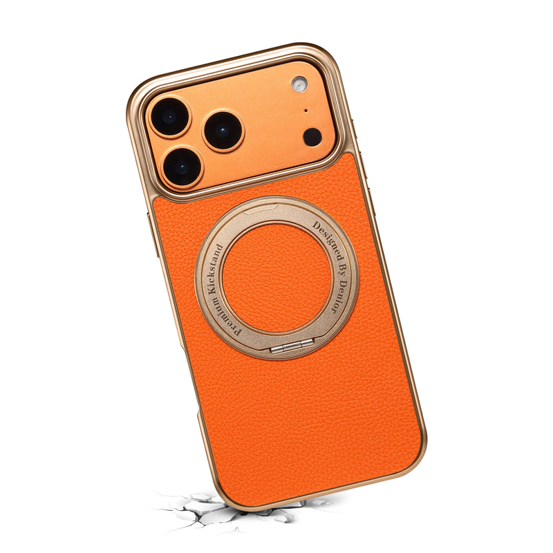 Lychee PU Leather Case with Rotatable Kickstand | A25+2L