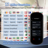 Z2 Instant AI Voice Translator Portable 3.1 inch Touch Screen Real Time Translator with Recording Photo for Travel Learn Meeting