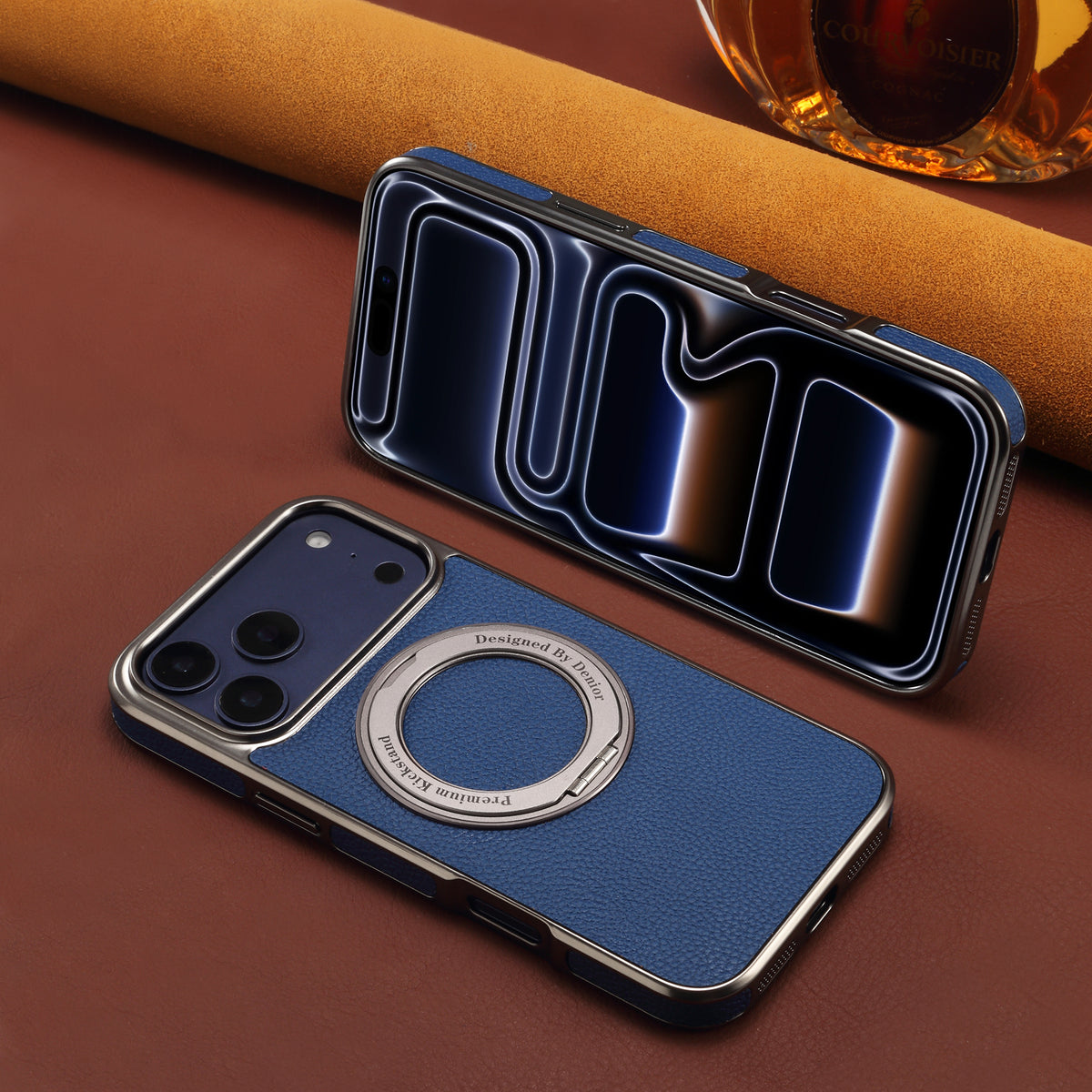 Lychee PU Leather Case with Rotatable Kickstand | A25+2L