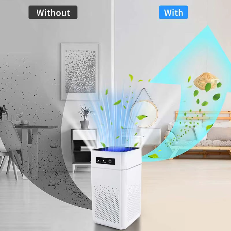 Professional home air purifier for removing formaldehyde odor and releasing negative ions, suitable for home and office use