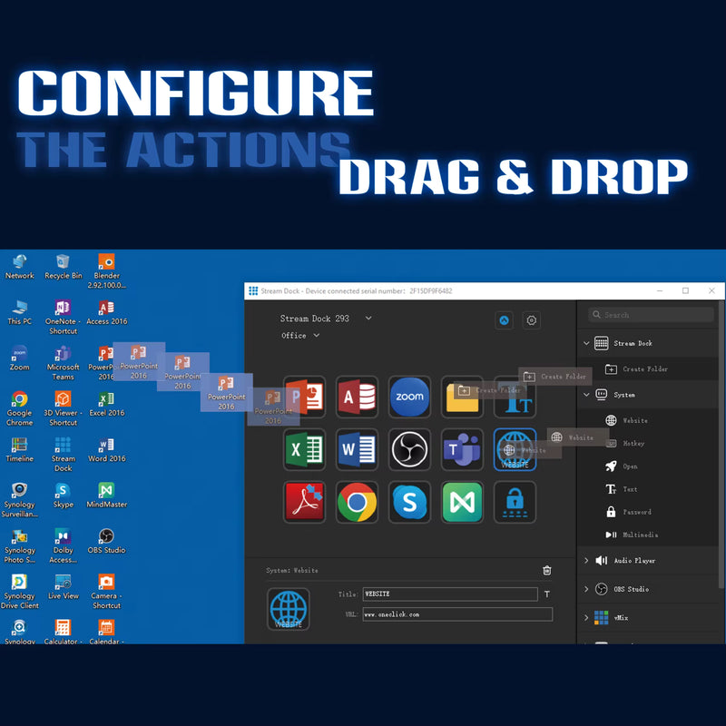 HAISEEN Visual Stream Deck Keyboard LCD Button 15Key Live Content Creation Controller Customizable Windows Mac OS Android iOS