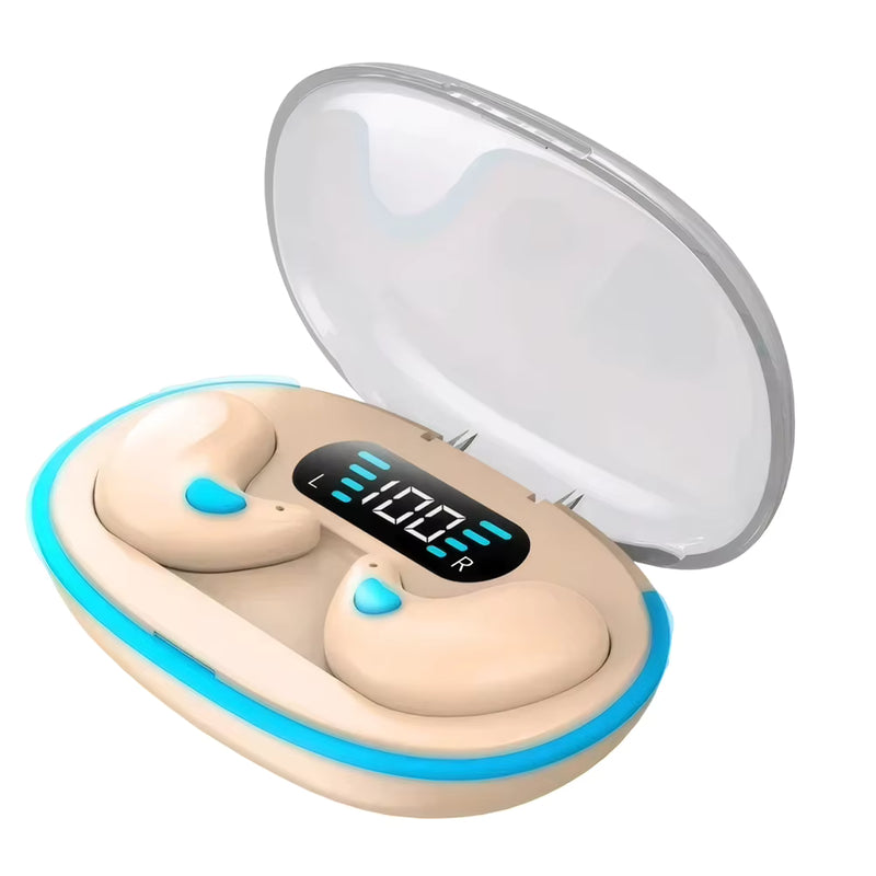 X55 Mini Invisible Sleep Wireless Earphone Bluetooth 5.3 Waterproof Noise Cancelling Touch Control Headphone for Better Sleep