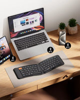 ProtoArc Ergonomic Foldable Keyboard XK03 Split Folding Bluetooth Portable Travel Keyboard for iPad iPhone Tablet Laptop PC