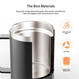 Self-Heating Coffee Mug - 12oz USB Electric Heated Mug Heat 131-149℉ Smart Warming Travel Mug Double Layer Food Grade Cup Warmer